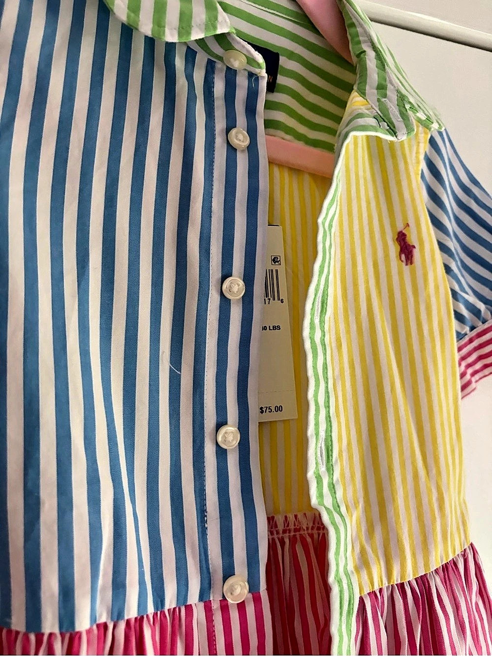 Ralph Lauren Girls' Striped Short Sleeve Dress Size 4 NWT - Picture 2 of 4